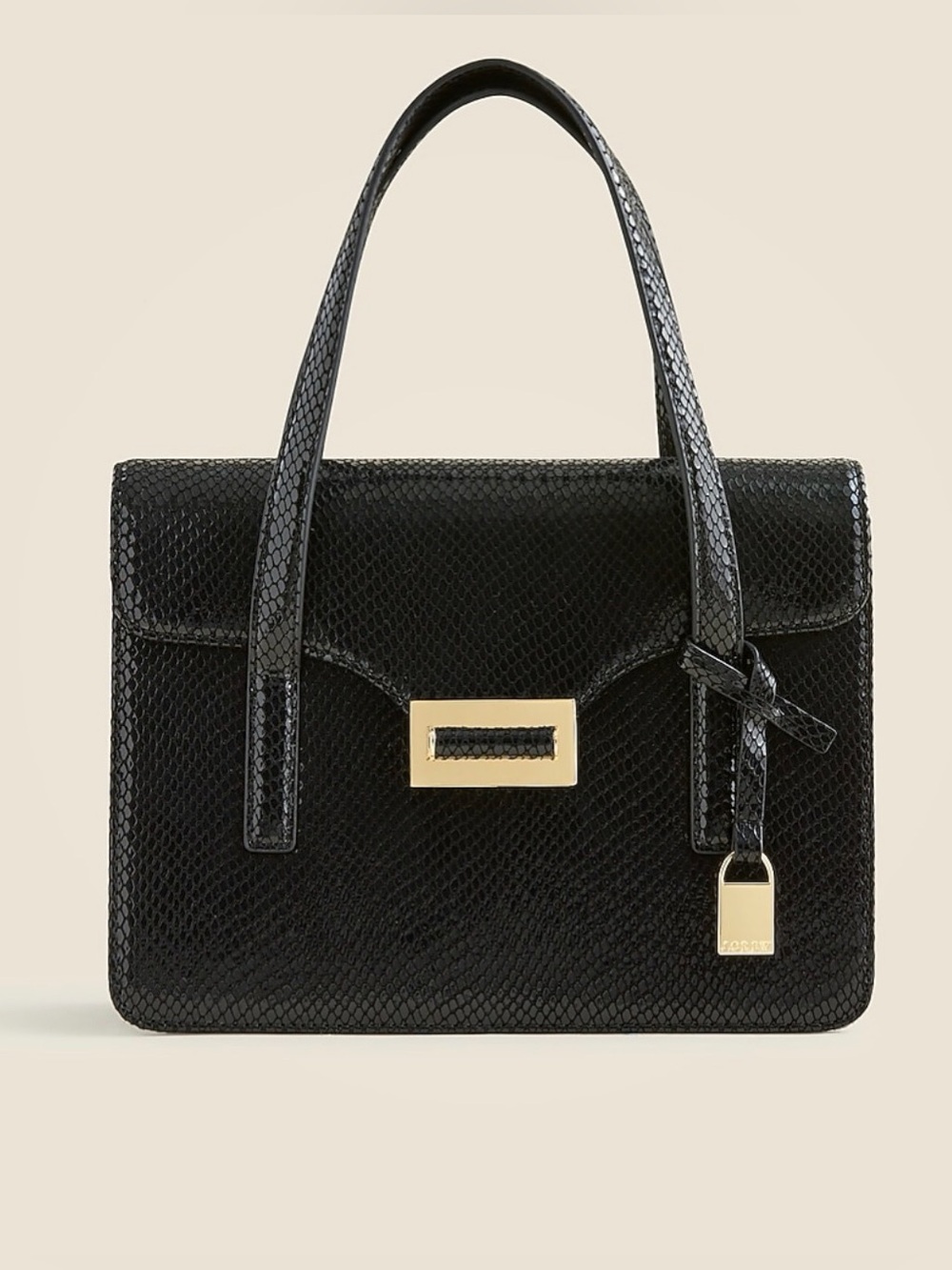 NWOT JCrew Edie accordion bag in snake-embossed Italian leather